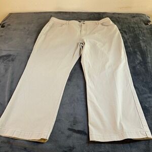 Gap Bootcut Khaki Pants Curvy Fit Casual Stretch Beige Womens 20 38x25"